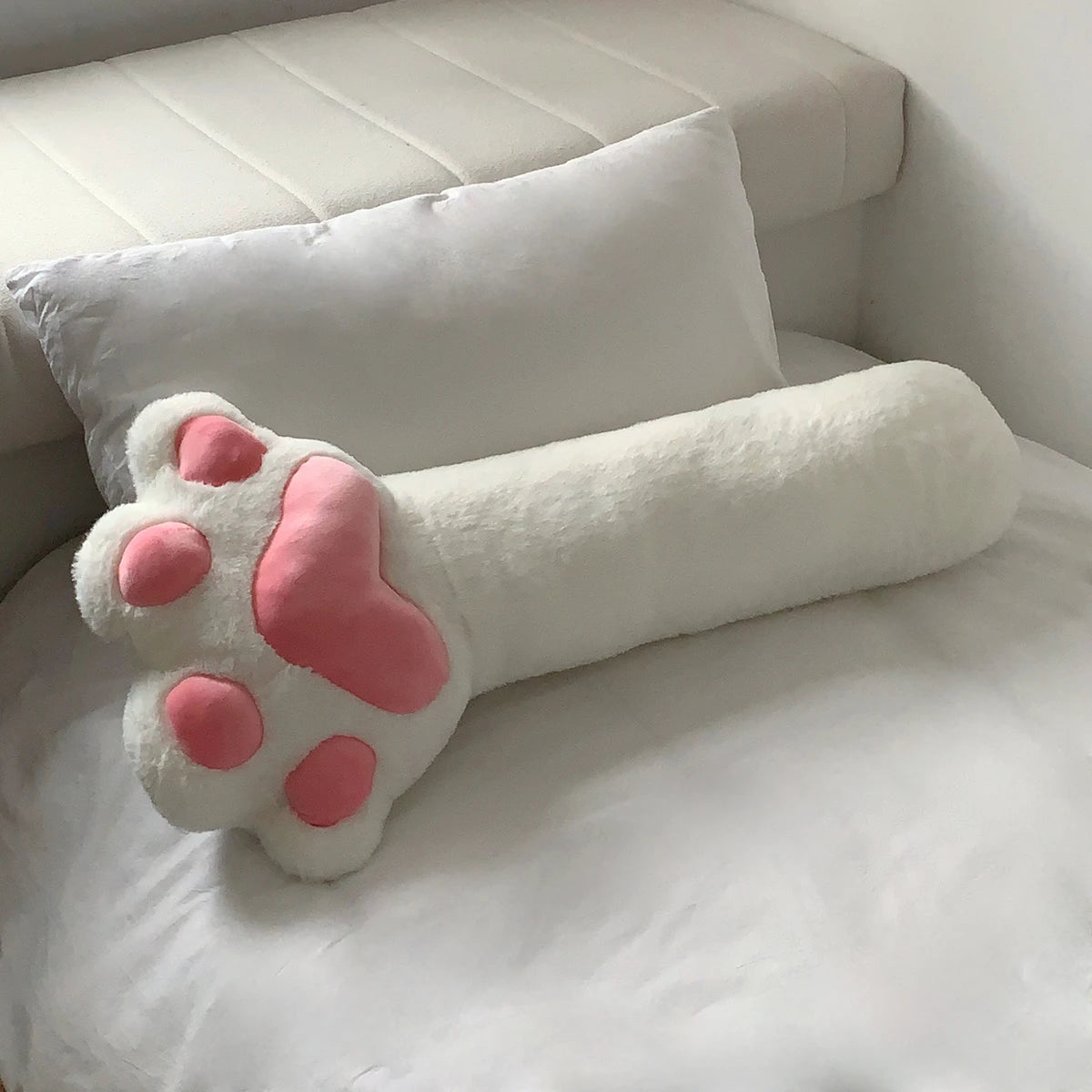 Almohada con forma de pata de gato muy suave y fácil de lavar