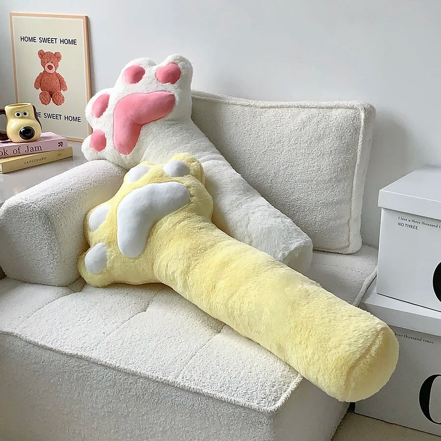 Almohada con forma de pata de gato muy suave y fácil de lavar