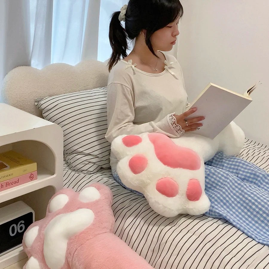 Almohada con forma de pata de gato muy suave y fácil de lavar